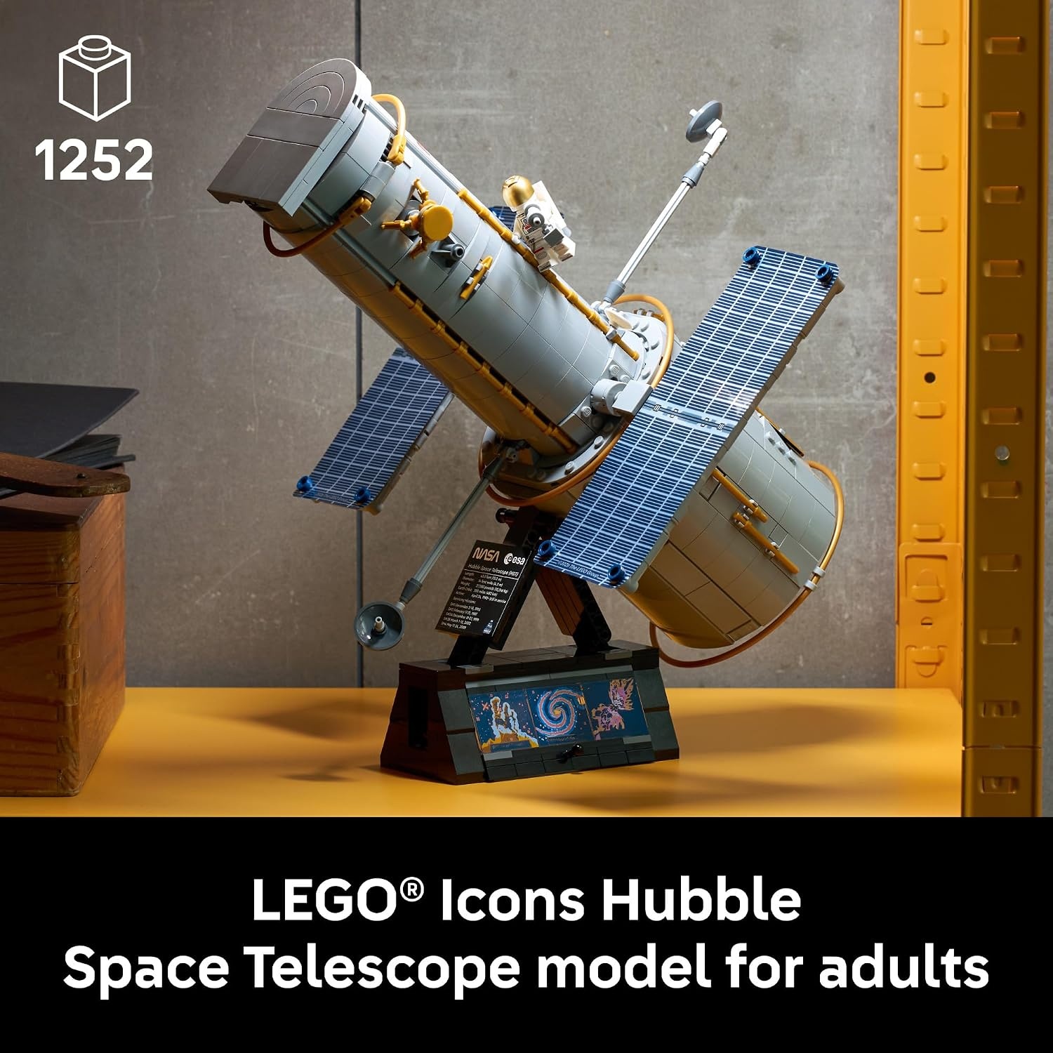 image:imageLEGO Icons Hubble Space Telescope 11382 Building Sets for Adults Ages 18 Space Model Decor Home Office or Book Shelf Display 1252 pieces Gift Idea