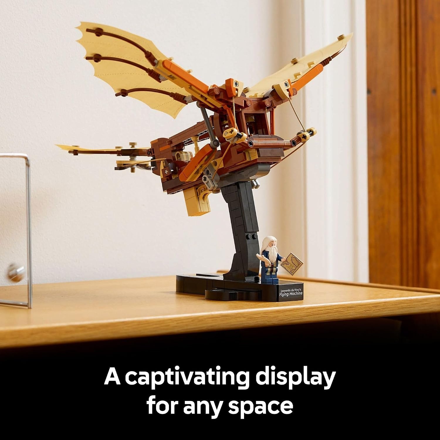 image:imageLEGO Icons Leonardo da Vincis Flying Machine DIY Kit Ornithopter Building Set for Adults Ages 18 Craft for Home or Office Decor with Display Stand Gift Idea 10363