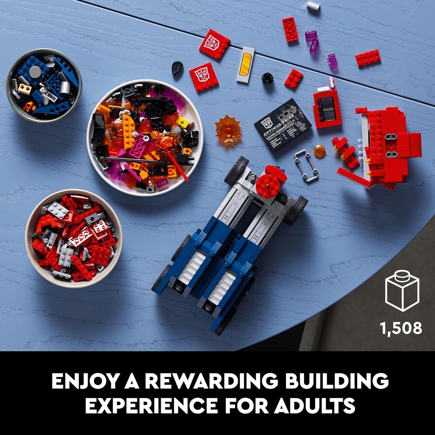 image:imageLEGO Icons Optimus Prime 10302 Transformers Figure Set Collectible Transforming 2in1 Robot and Truck Model Building Kit for Adults Perfect for Display or PlayFrustrationFree Packaging