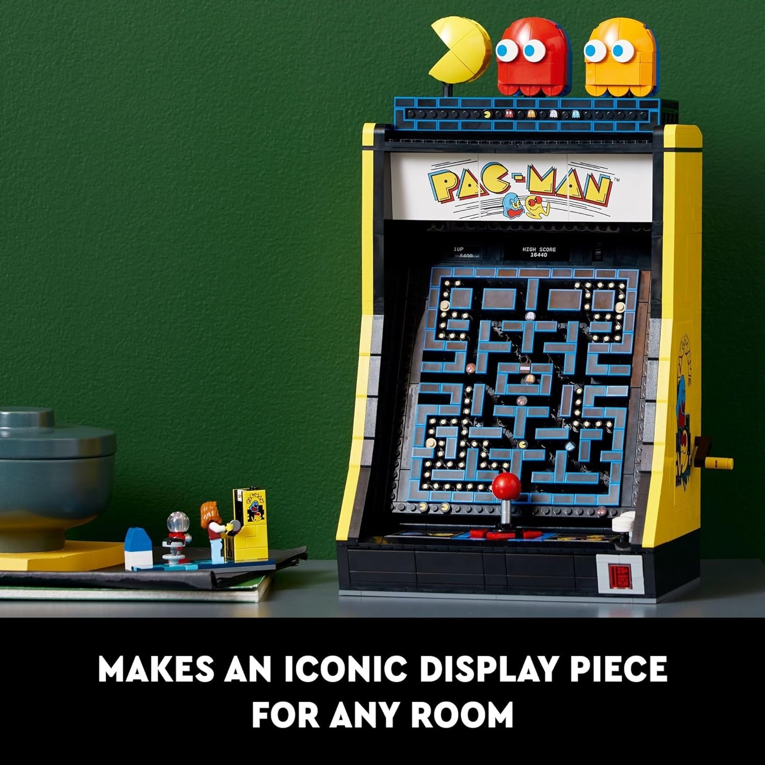 image:imageLEGO Icons PACMan Arcade Building Sets for Adults Collectible Office Shelf or Bedroom Decor Gifts for Men amp Women WMoving Handle to Recreate Game 10323