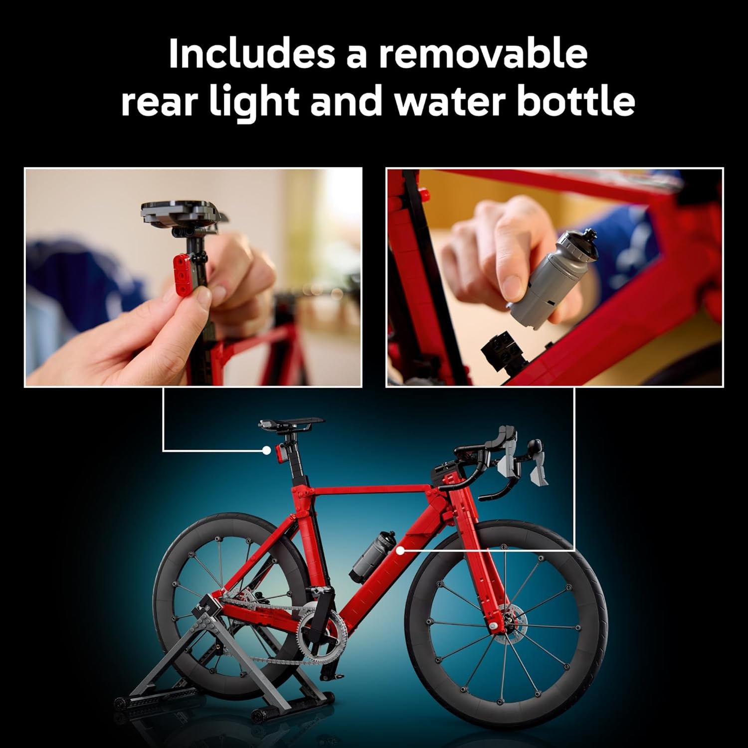 image:imageLEGO Icons Road Bike Building Set for Adults Ages 18 Model Racing Bike with Realistic Details Home Office or Desk Decor Gift for Men amp Women 11380