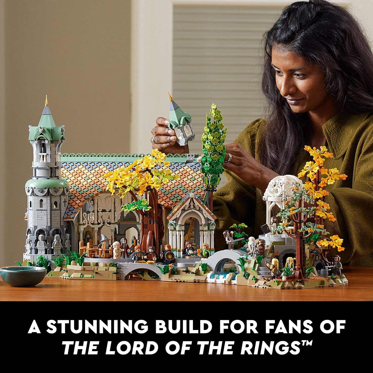 image:imageLEGO Icons The Lord of The Rings Rivendell Building Set for Adults Ages 18 LOTR Bedroom or Home Decor Gift for Men amp Women 10316