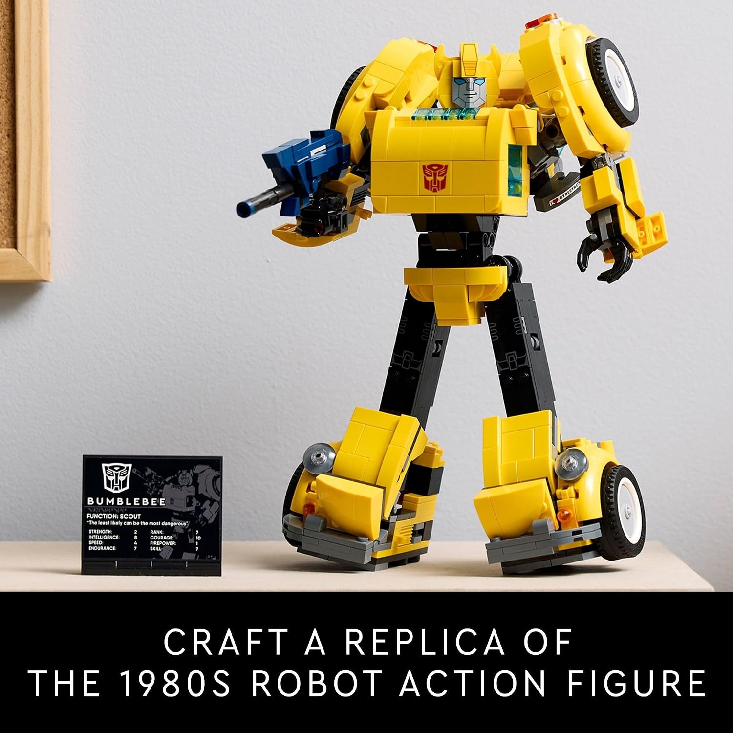 image:imageLEGO Icons Transformers Bumblebee Action Figure Collectible Robot Gift for Adults Movie Themed Model Building Set for SciFi Enthusiasts and Transformers Fans Converts to Vehicle Mode 10338