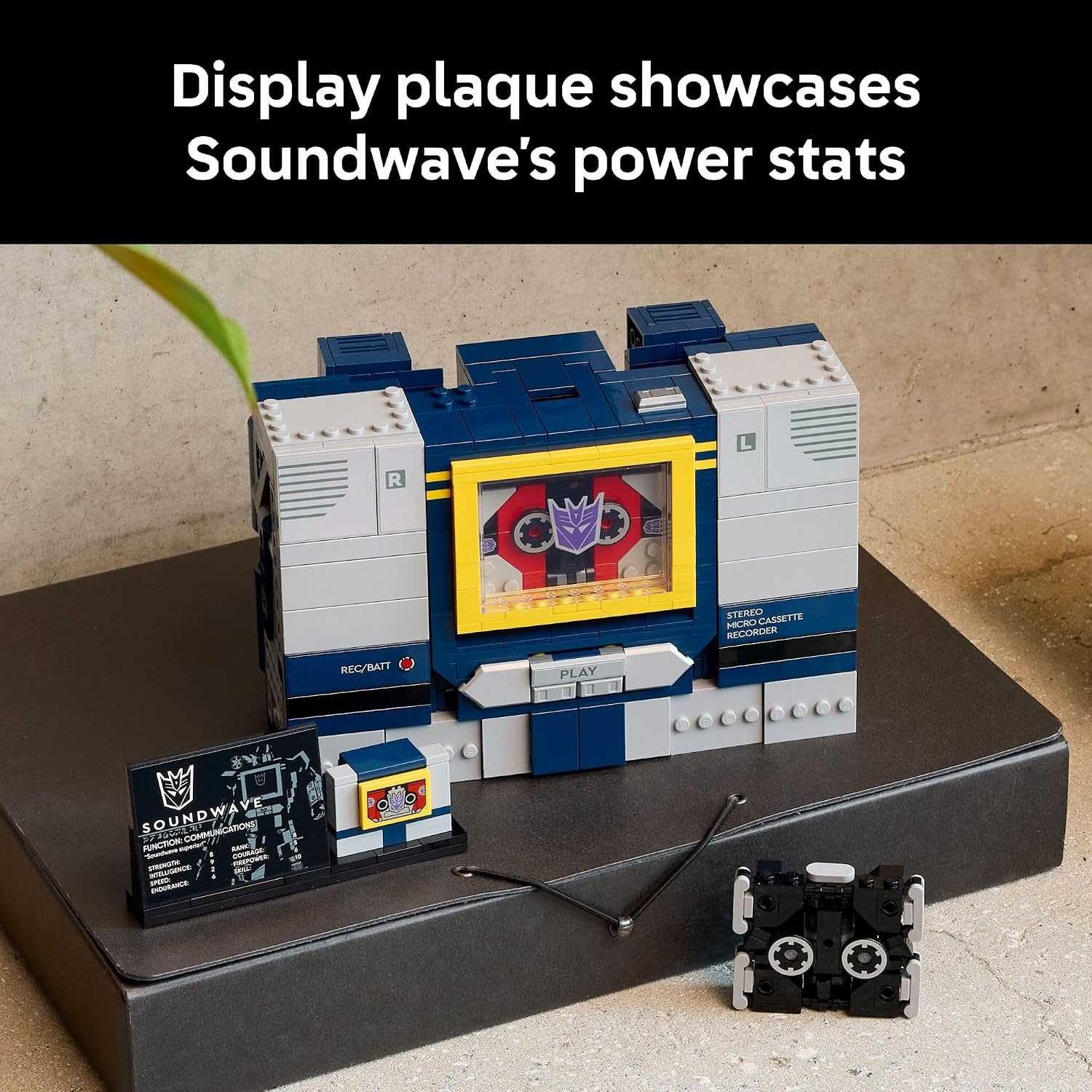 image:imageLEGO Icons Transformers Soundwave Building Set WSound Effects for Adults 18 Model Kit WRavage amp Laserbeak Figures DIY Home Decor Collectible Gift Idea for SciFI amp Movie Fans 10358