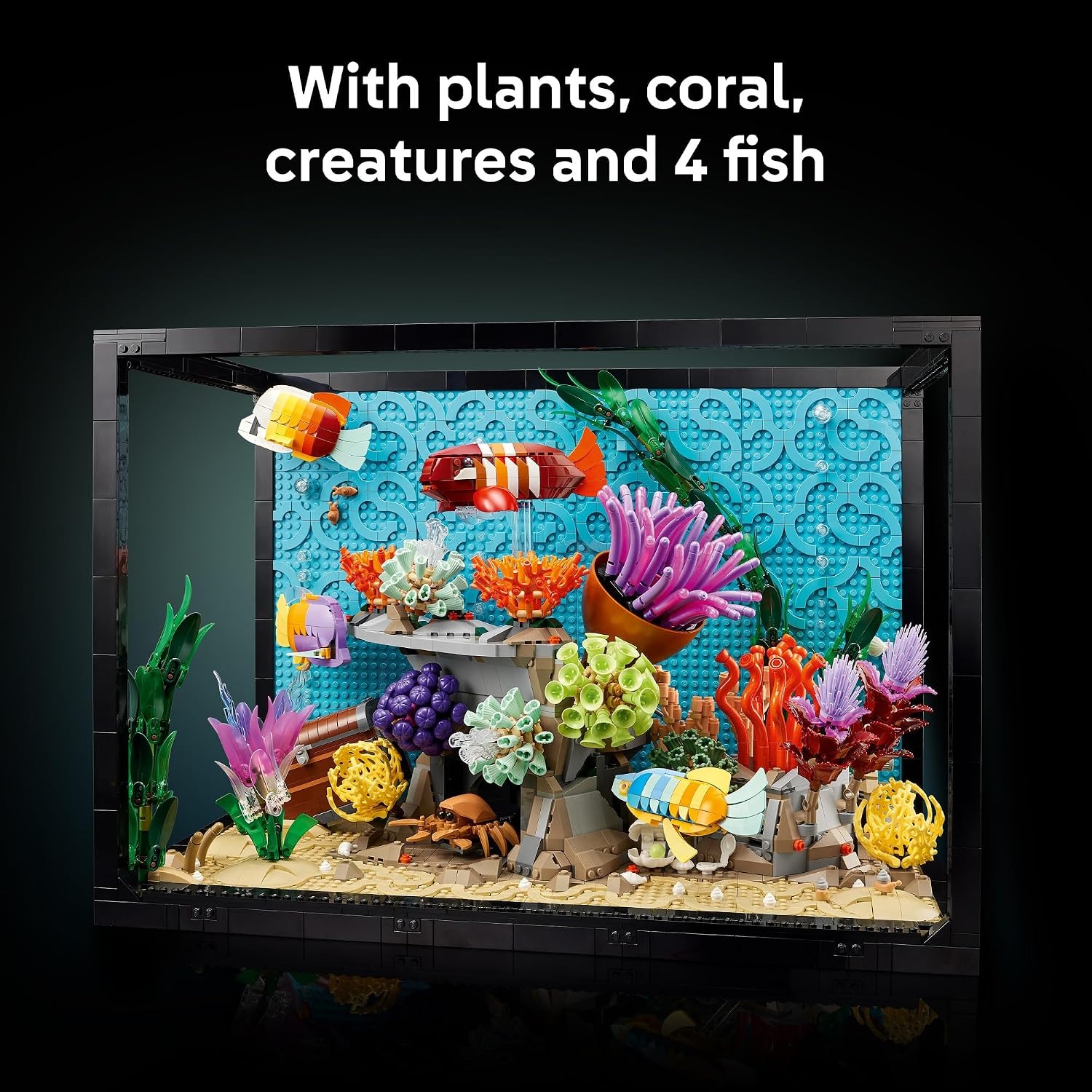 image:imageLEGO Icons Tropical Aquarium Building Set for Adults Ages 18 Bedroom Home Office Decor Gifts for Men amp Women Model Fish Kit with Plants amp Corals 10366