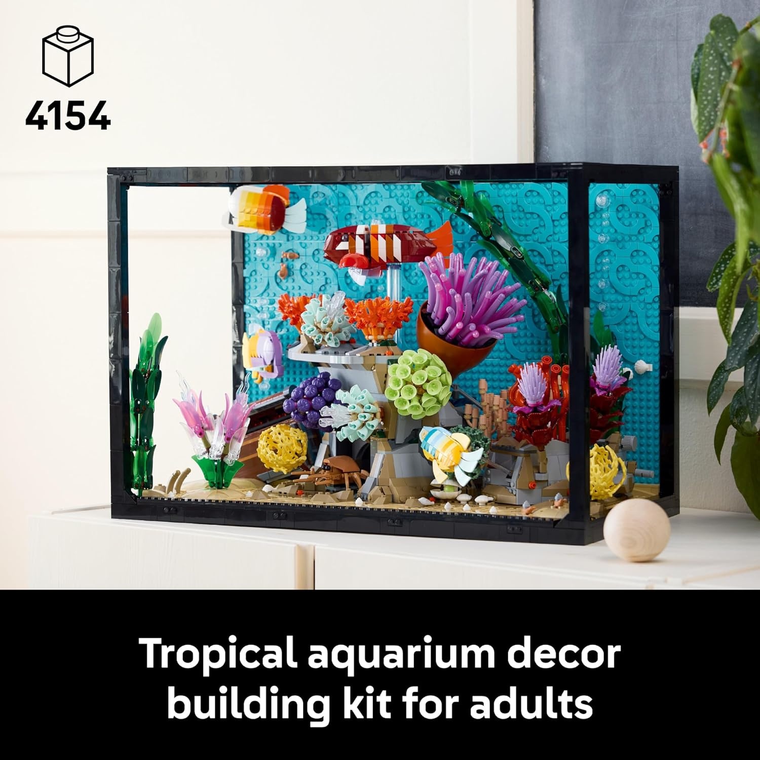 image:imageLEGO Icons Tropical Aquarium Building Set for Adults Ages 18 Bedroom Home Office Decor Gifts for Men amp Women Model Fish Kit with Plants amp Corals 10366