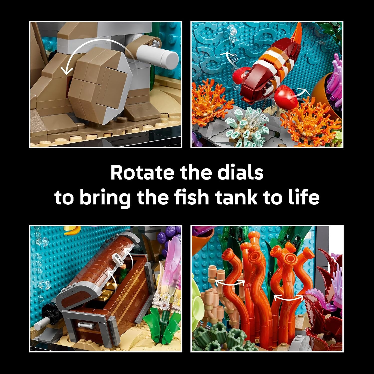 image:imageLEGO Icons Tropical Aquarium Building Set for Adults Ages 18 Bedroom Home Office Decor Gifts for Men amp Women Model Fish Kit with Plants amp Corals 10366