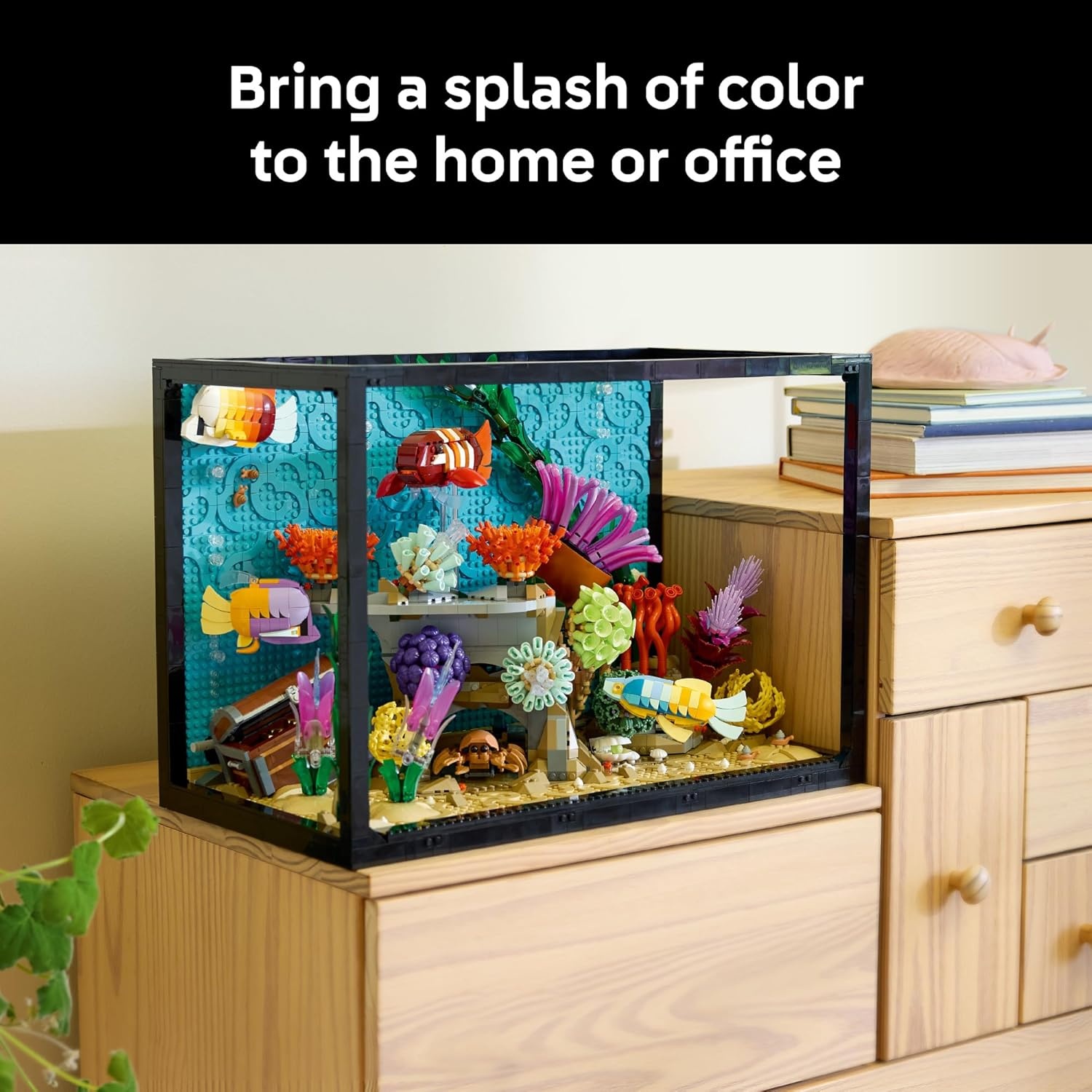 image:imageLEGO Icons Tropical Aquarium Building Set for Adults Ages 18 Bedroom Home Office Decor Gifts for Men amp Women Model Fish Kit with Plants amp Corals 10366