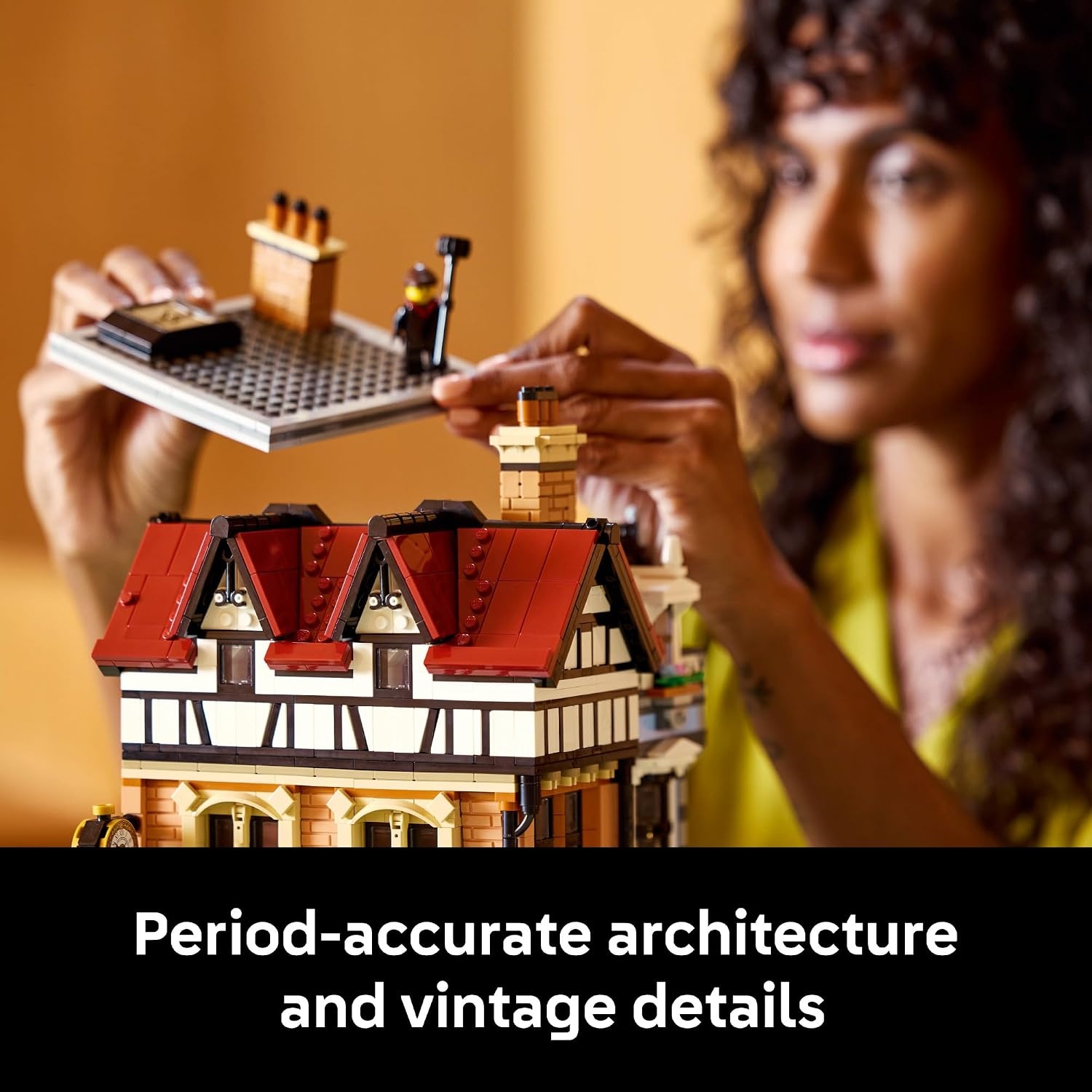 image:imageLEGO Icons Tudor Corner Building Set for Adults 18 DIY Miniature House Kit Collectible Mini House Building Set for Men and Women Crafting Gift for Adults 10350