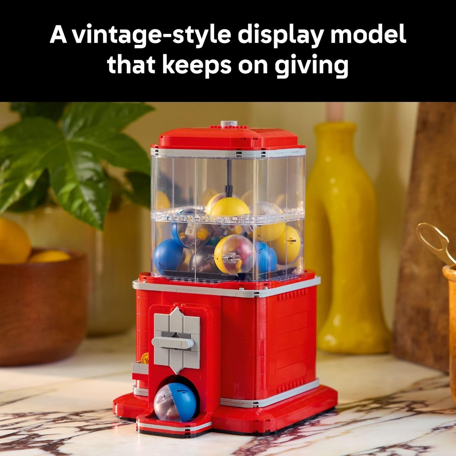 image:imageLEGO Ideas Minifigure Vending Machine Building Set for Adults Creative Office Decor or Home Book Shelf Display Capsule Dispensing Toy Nostalgic Gift for Men and Women 18 21358