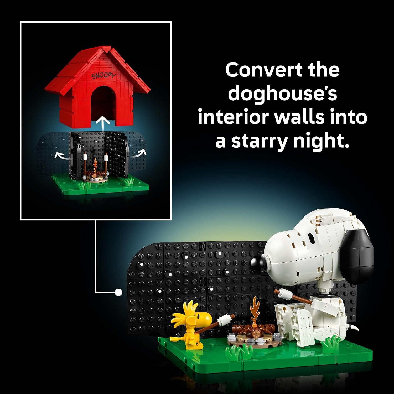 image:imageLEGO Ideas Peanuts Snoopys Doghouse 21368 Collectible Building Set for Adults Ages 18 Relaxation Activity Display for Home Office amp Bedroom 964 pieces