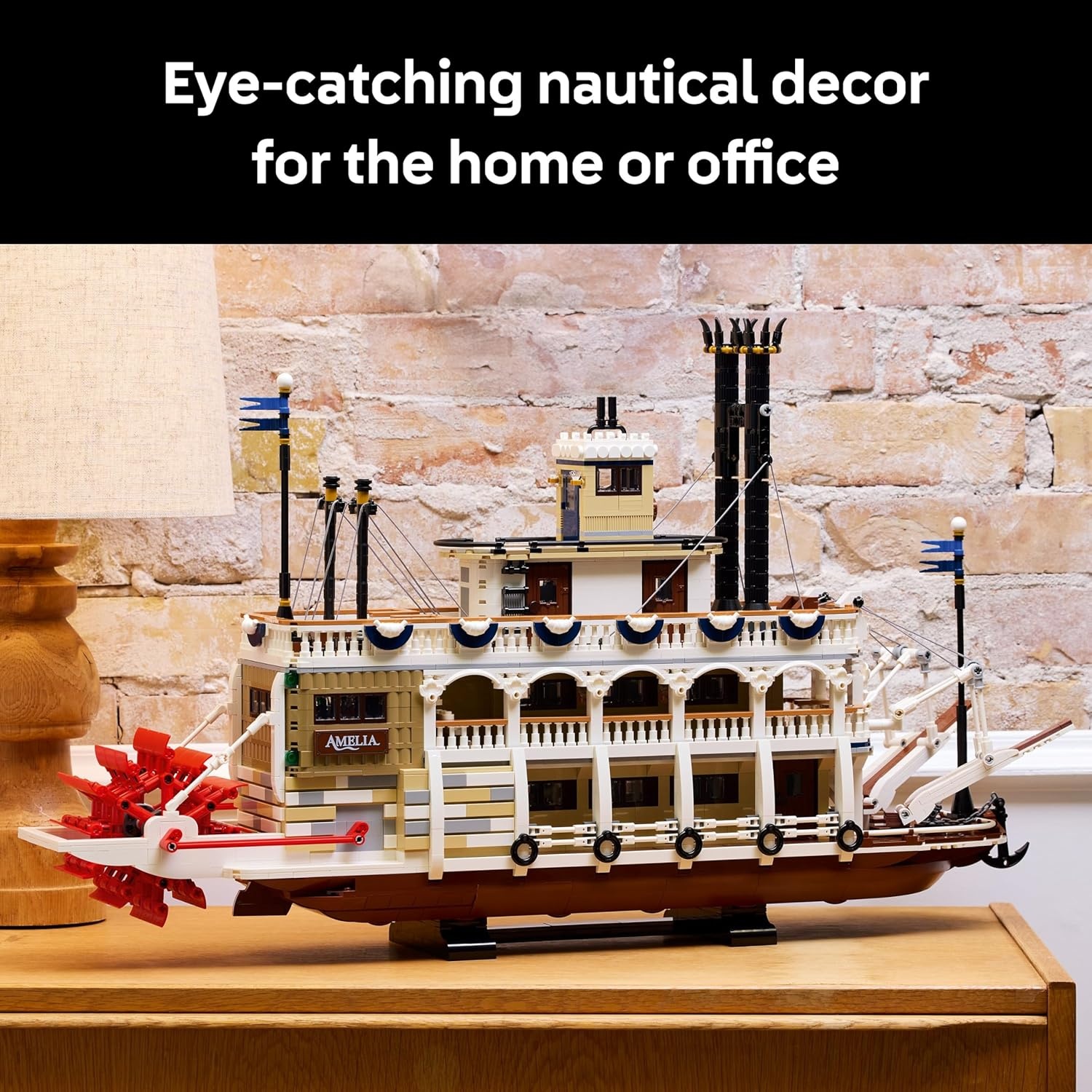 image:imageLEGO Ideas River Steamboat Building Set Room Decor for Men and Women Boat Model Building Kit for Adults Ages 18 Arts amp Crafts Display for Bedroom or Office Gift Idea for Birthdays 21356