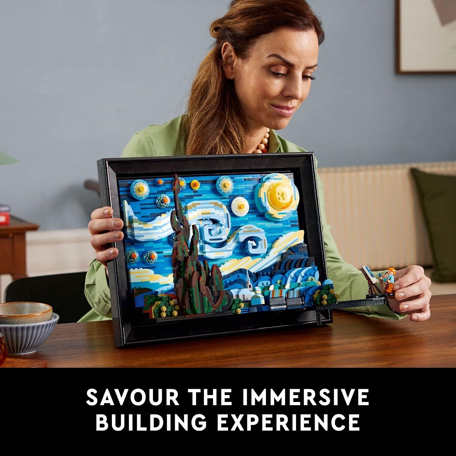 image:imageLEGO Ideas Vincent Van Gogh The Starry Night Building Set for Adults Ages 18 Beautifully Detailed Home Wall Art Decor Gift for Men amp Women 21333Standard Packaging