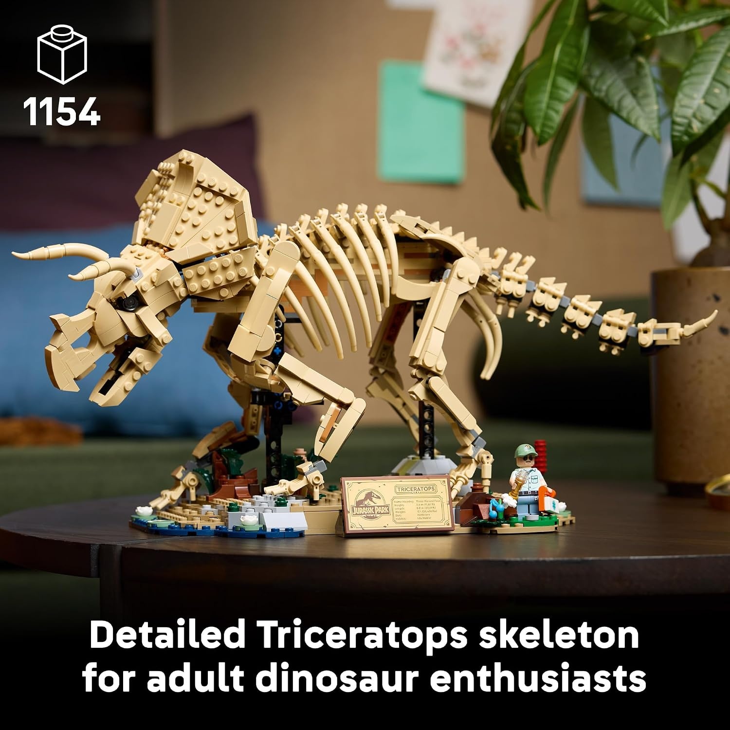 image:imageLEGO Jurassic World Dinosaur Fossils Triceratops 77985 Building Set for Adults Ages 18 Posable Dinosaur Fossil Display Bedroom or Home Office Decor 1154 pieces Gift Ideas