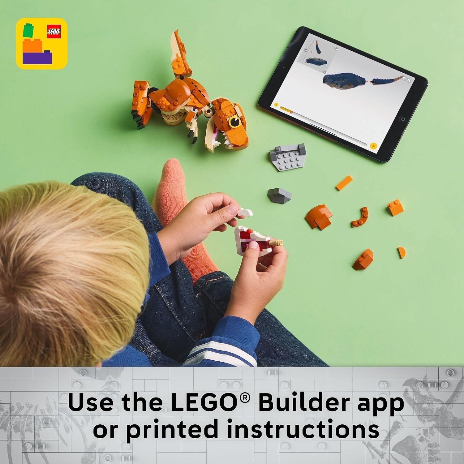 image:imageLEGO Jurassic World Little Eatie T Rex Toy Dinosaur Building Toy for Kids Boys and Girls Ages 7 Gift Idea for Birthdays and Fans with Movable Jaw Head and Tail 76967