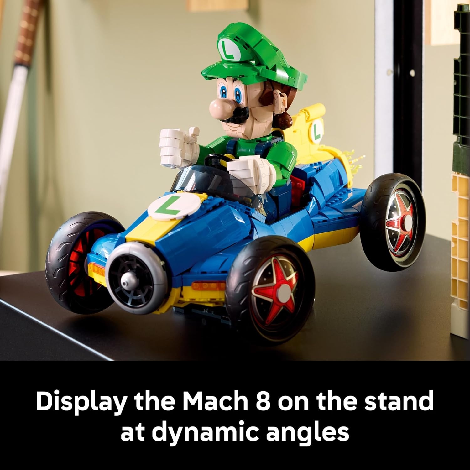 image:imageLEGO Mario Kart Luigi amp Mach 8 Building Set for Adults Ages 18 Nintendo Collectible for Fans Gift for Men amp Women Bedroom or Bookshelf Decor 72050