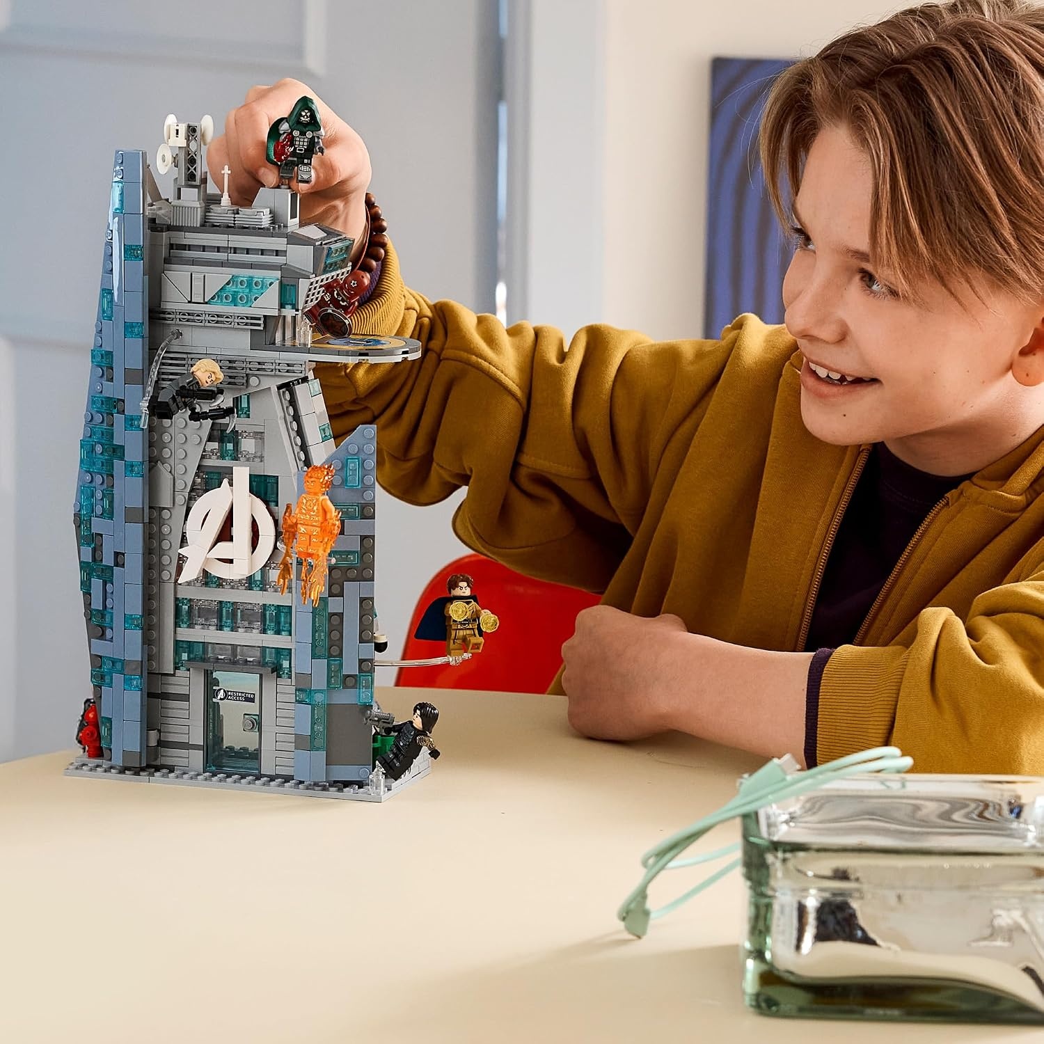 image:imageLEGO Marvel Avengers Doomsday New Avengers Tower 76352 Building Toy for Boys amp Girls Ages 12 Bedroom Decor Doomsday Merch with 6 Minifigures 954 pieces Gift for Marvel Fans
