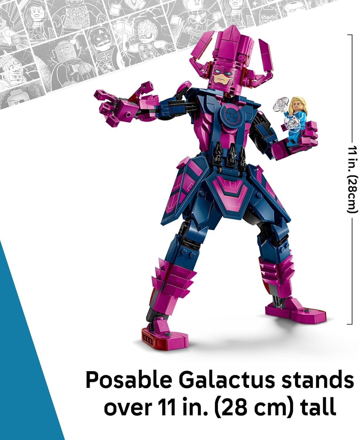 image:imageLEGO Marvel Fantastic Four vs Galactus Construction Figure Super Hero Building Toy 4 Minifigures Including The Thing Invisible Woman and Human Torch Gift for Kids Boys and Girls 9 76316 Lego Marvel Lego 427 Pieces Fantastic Four vs Galactus 76316