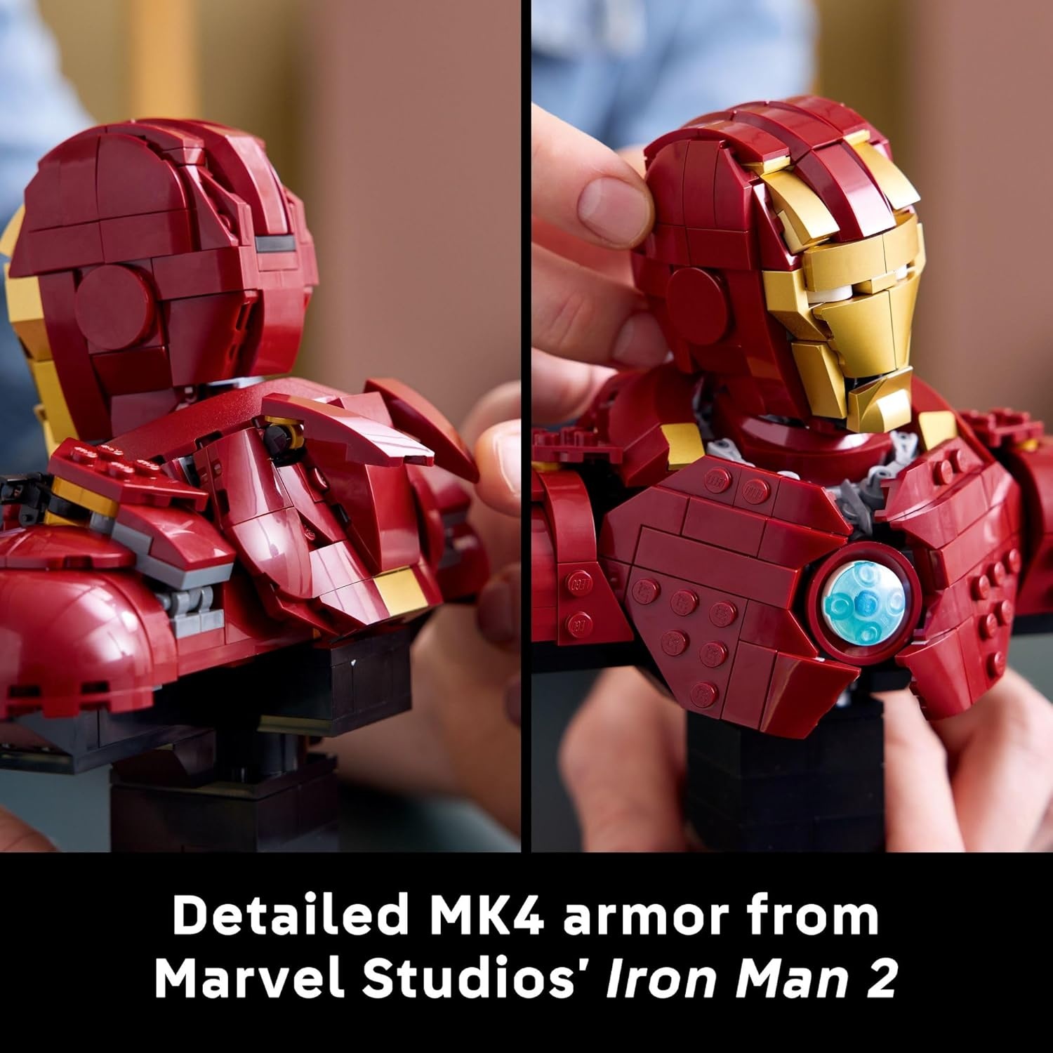 image:imageLEGO Marvel Iron Man MK4 Bust Building Kit for Adults Ages 18 Includes Iron Man Minifigure Collectible Model for Super Hero Fans Gift for Men and Women 76327