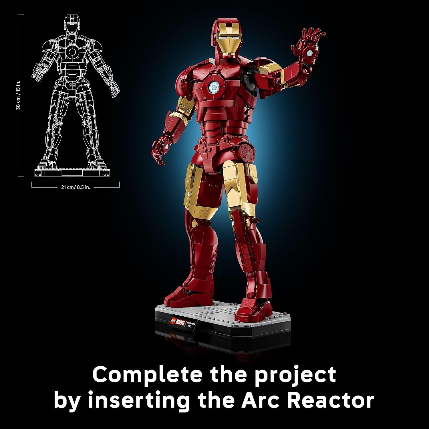 image:imageLEGO Marvel Iron Man Mark 3 Collectors Edition Building Set Poseable Super Hero Construction Kit WMark 3 Minifigure for Adults Ages 18 Collectible Gift Idea for Birthdays 76344