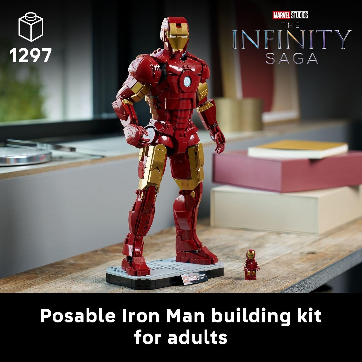 image:imageLEGO Marvel Iron Man Mark 3 Collectors Edition Building Set Poseable Super Hero Construction Kit WMark 3 Minifigure for Adults Ages 18 Collectible Gift Idea for Birthdays 76344