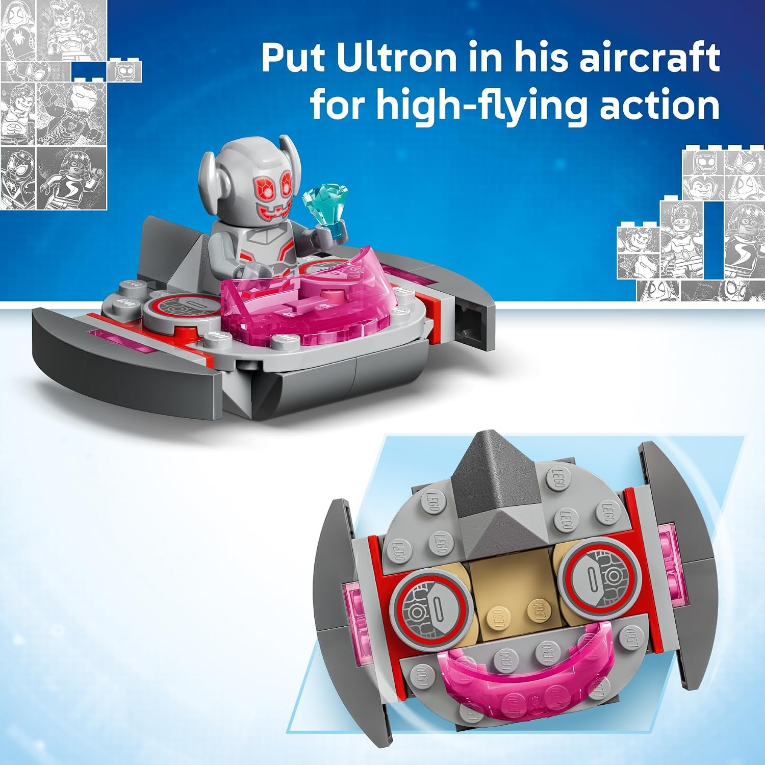 image:imageLEGO Marvel Iron Man and His Awesome Friends Ultron vs Iron Man 11209 Preschool Building Toys for Boys amp Girls Ages 4 Marvel Action Figures Sturdy Build for Pretend Play 96 pieces Gift Idea