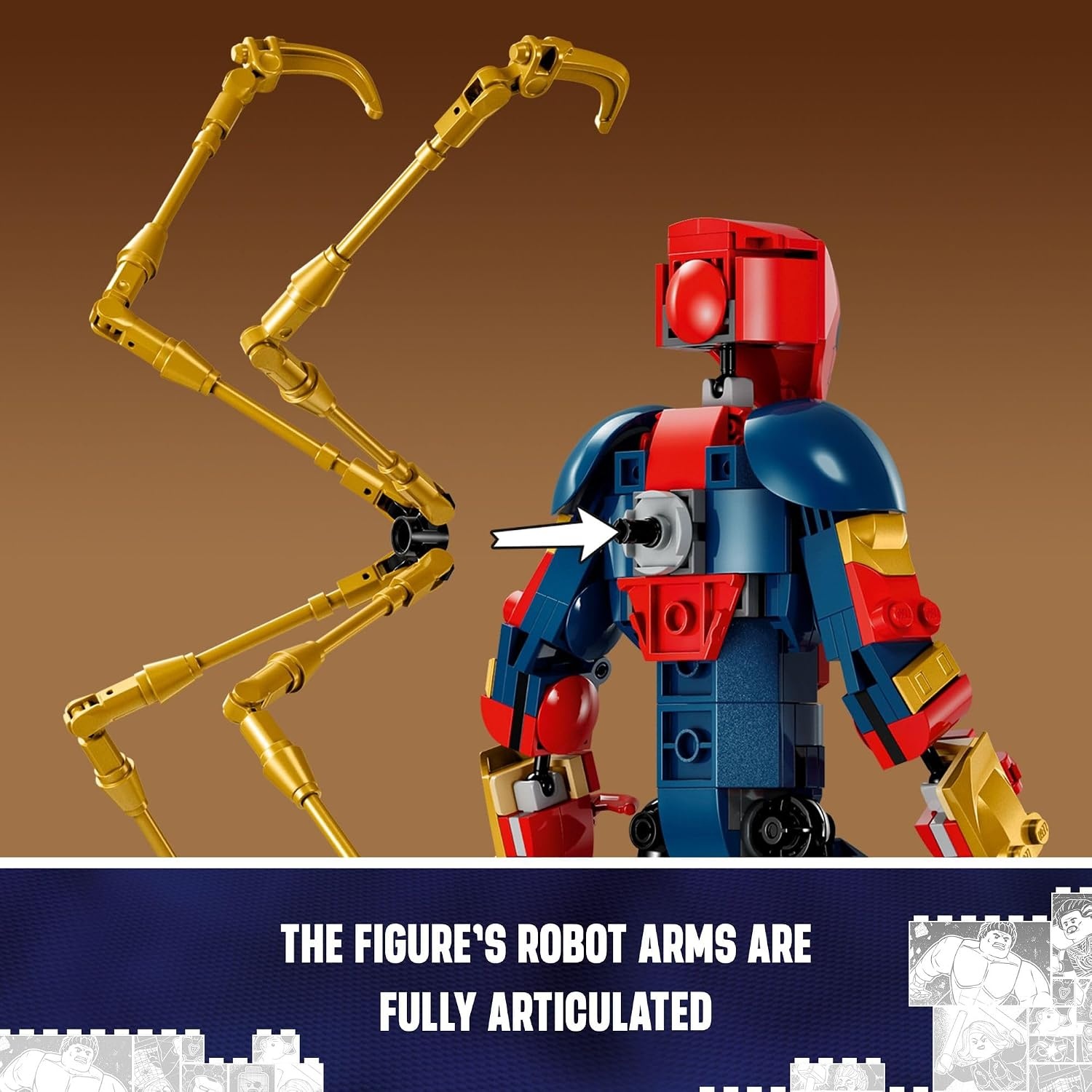 image:imageLEGO Marvel Iron SpiderMan Construction Figure Building Toy Kids Pretend Play Posable Action Figures for Boys amp Girls Ages 8 Gift for Birthdays 76298