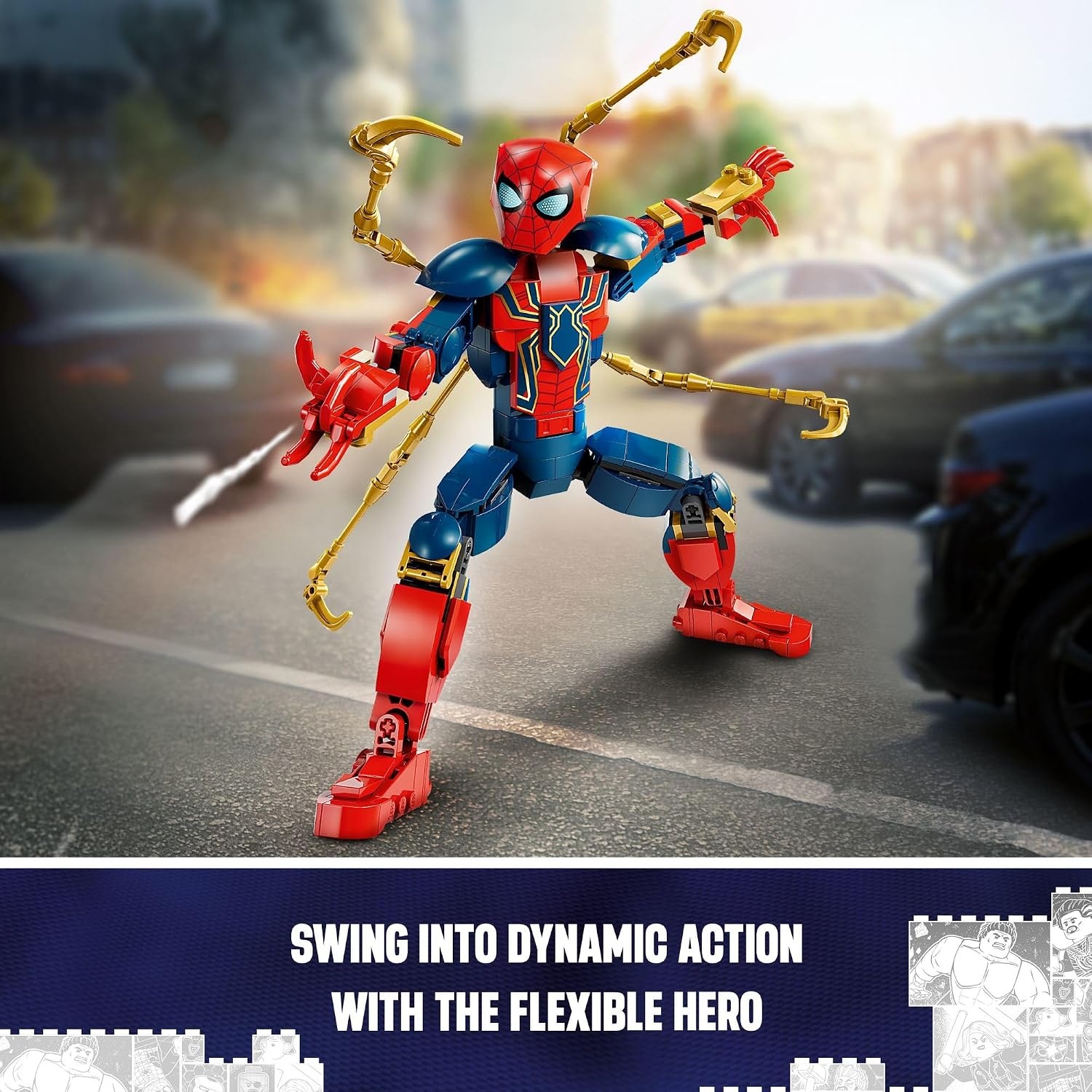 image:imageLEGO Marvel Iron SpiderMan Construction Figure Building Toy Kids Pretend Play Posable Action Figures for Boys amp Girls Ages 8 Gift for Birthdays 76298