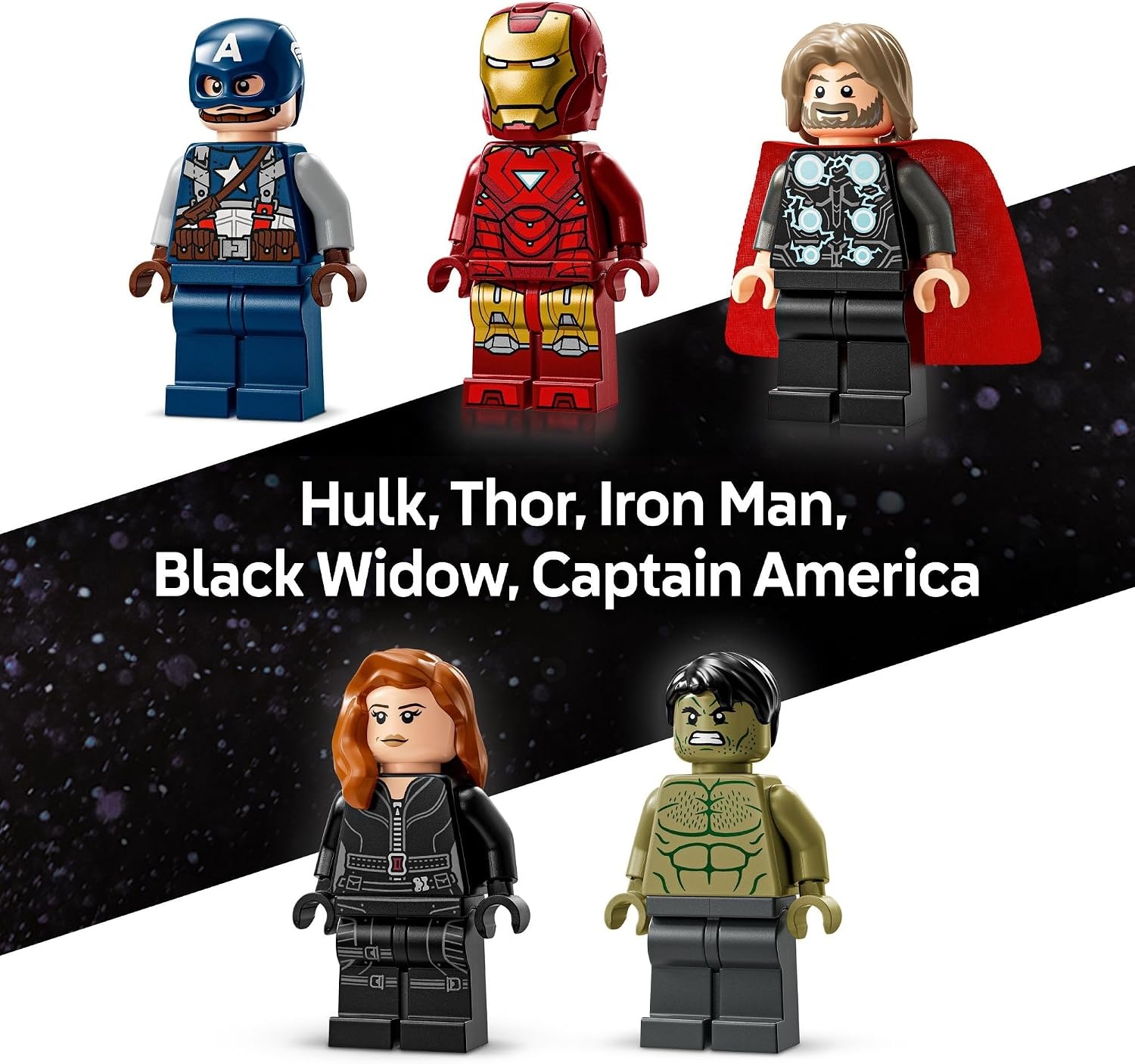 image:imageLEGO Marvel Marvel Logo amp Minifigures Building Toy Marvel Collectible Set for Kids Boys and Girls Ages 12 Model Kit with 5 Minifigures Gift Idea for Birthday 76313