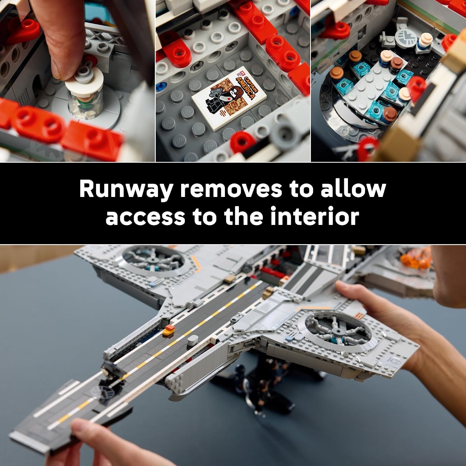 image:imageLEGO Marvel SHIELD Helicarrier Collectible Building Set for Adults Ages 18 Marvel Bedroom or Home Office Decor Includes 6 Minifigures Gift for Men amp Women 76354
