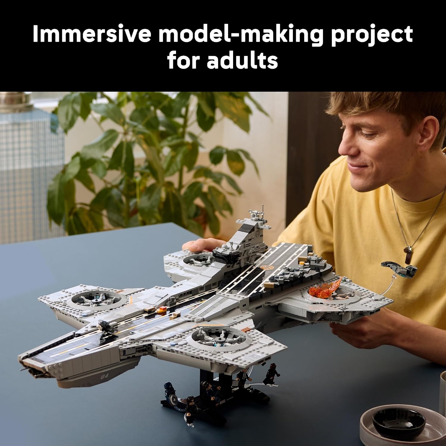 image:imageLEGO Marvel SHIELD Helicarrier Collectible Building Set for Adults Ages 18 Marvel Bedroom or Home Office Decor Includes 6 Minifigures Gift for Men amp Women 76354