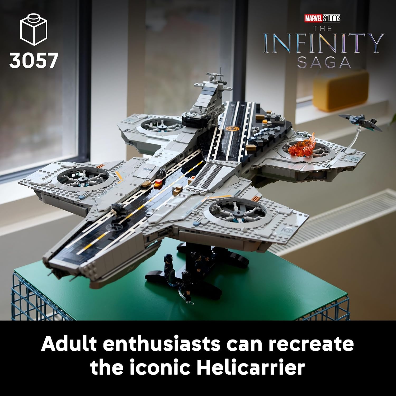 image:imageLEGO Marvel SHIELD Helicarrier Collectible Building Set for Adults Ages 18 Marvel Bedroom or Home Office Decor Includes 6 Minifigures Gift for Men amp Women 76354