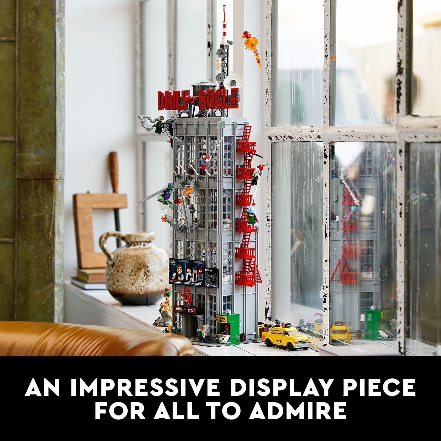 image:imageLEGO Marvel SpiderMan Daily Bugle Building Sets for Adults Display as Office or Book Shelf Decor Gifts for Christmas 25 Minifigures 76178Standard Packaging
