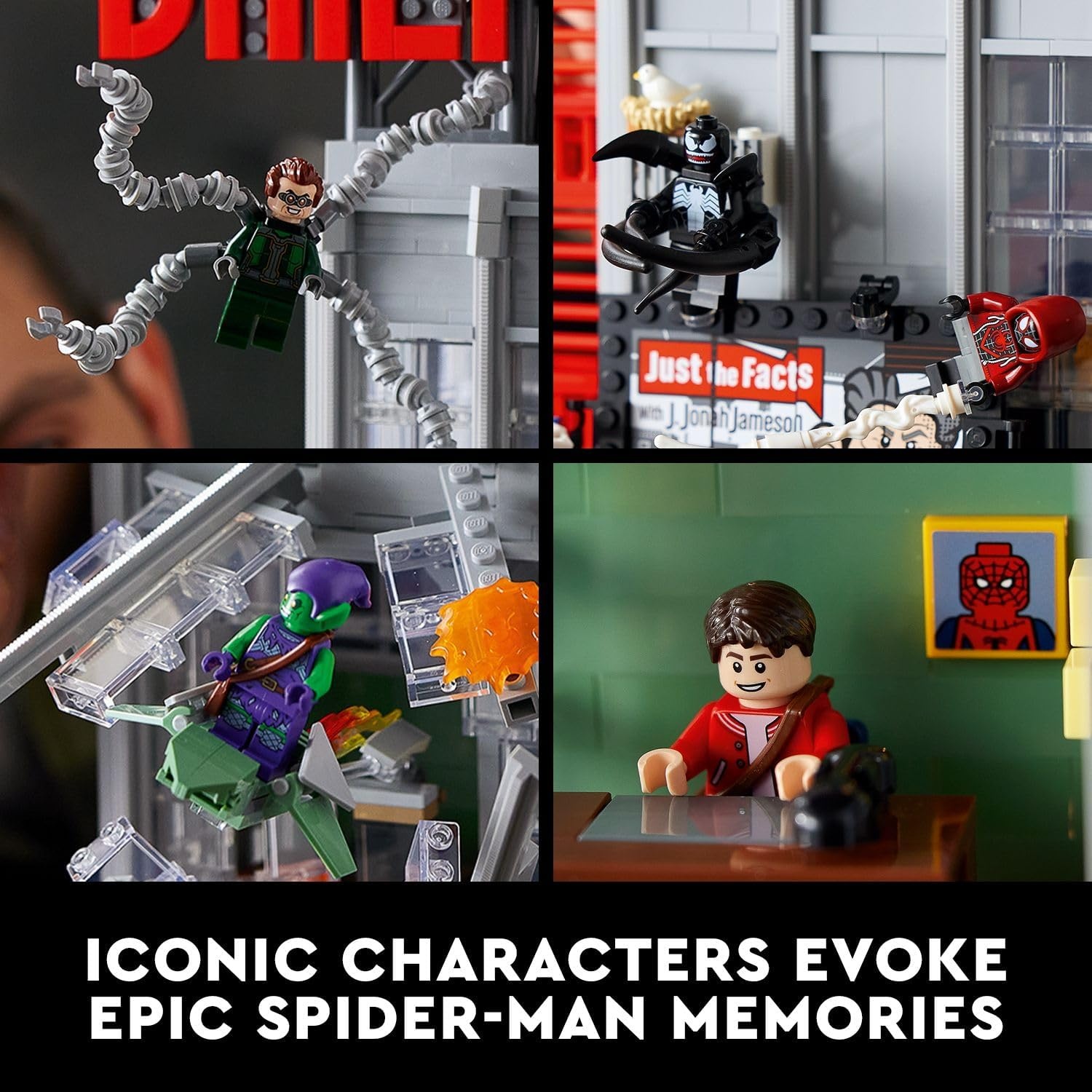 image:imageLEGO Marvel SpiderMan Daily Bugle Building Sets for Adults Display as Office or Book Shelf Decor Gifts for Christmas 25 Minifigures 76178Standard Packaging