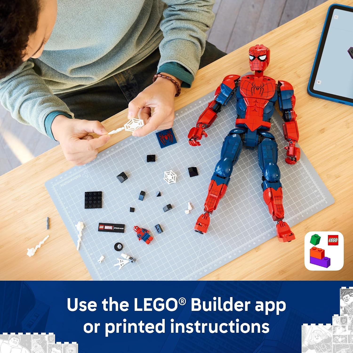 image:imageLEGO Marvel SpiderMan Hero Figure Super Hero Building Toy for Boys amp Girls Ages 12 Posable Kids Bedroom Bookshelf or Desk Decor Gift for Birthdays 76346