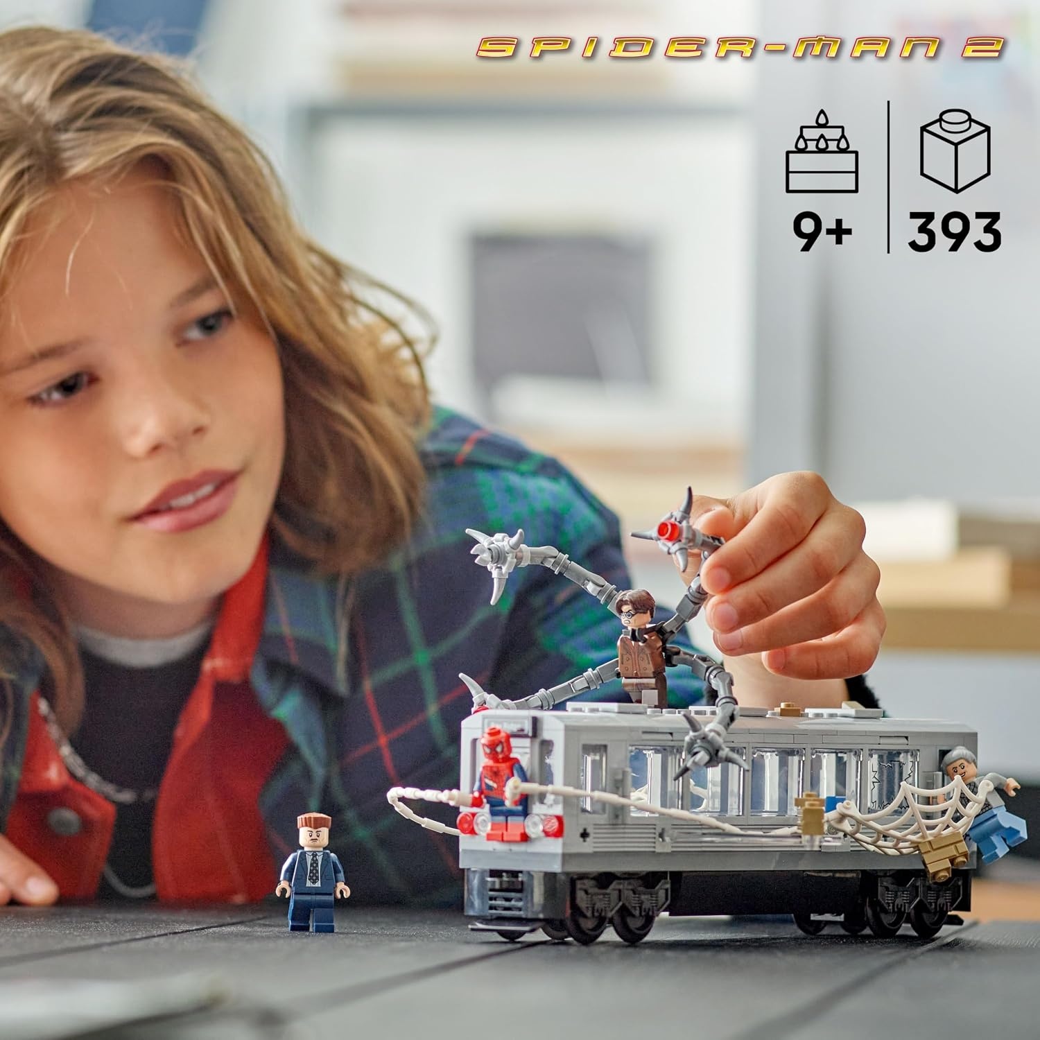image:imageLEGO Marvel SpiderMan vs Doc Ock Subway Train Scene Action Figures Kids Toy SpiderMan Building Toy for Boys amp Girls Ages 9 Marvel Collectible with 4 Minifigures Birthday Gift Idea 76321