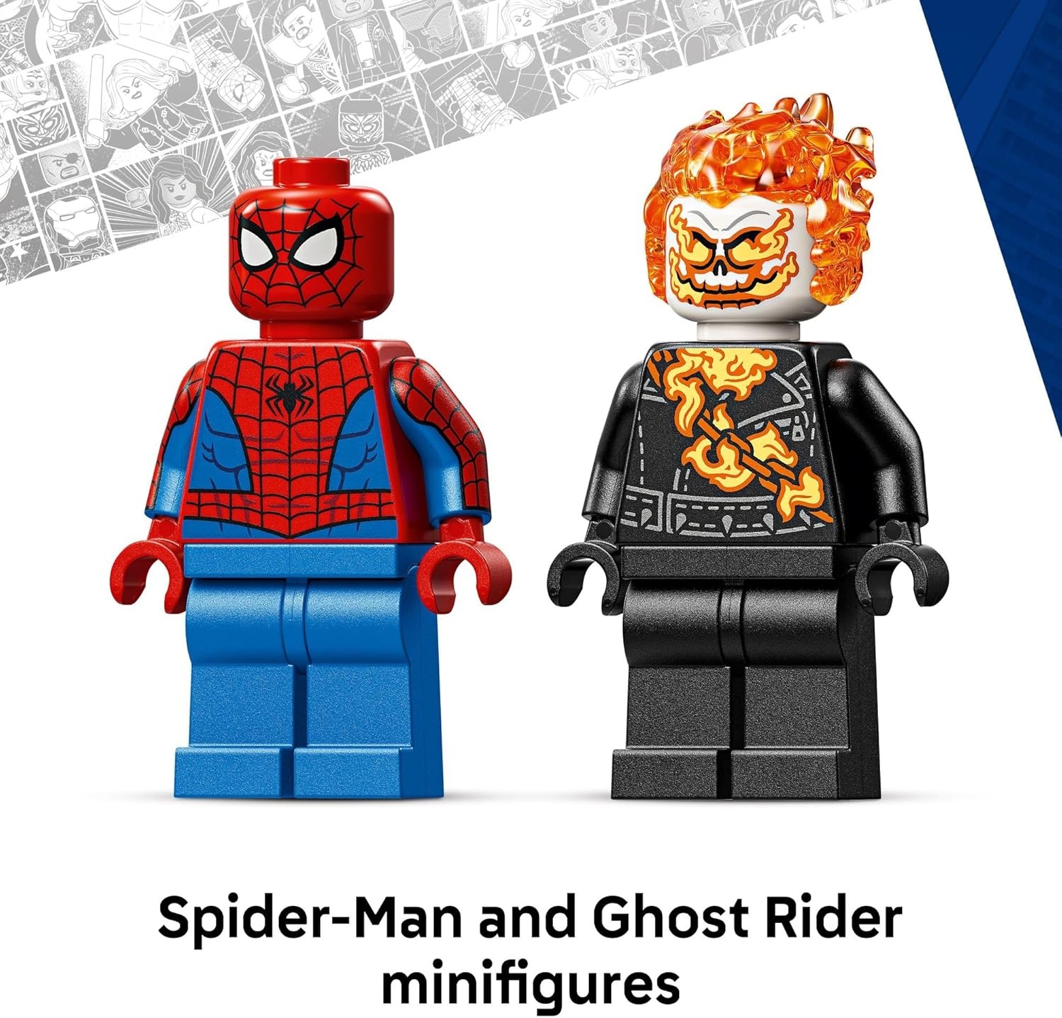image:imageLEGO Marvel SpiderMan vs Ghost Rider Motorcycle Building Toy for Boys amp Girls Ages 6 Super Hero amp Villain Playset W2 Marvel Minifigures Gift Idea for Kids amp Fans 76335