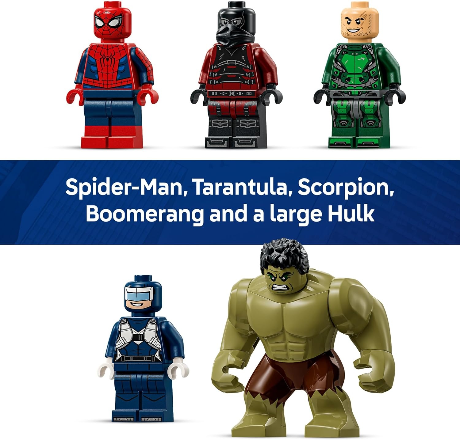 image:imageLEGO Marvel SpiderMan vs Hulk Epic Clash Super Hero Building Toy for Boys amp Girls Ages 8 Includes 5 Minifigures amp Hulk Figure SpiderMan Toy for Fans Gift for Birthdays 76350