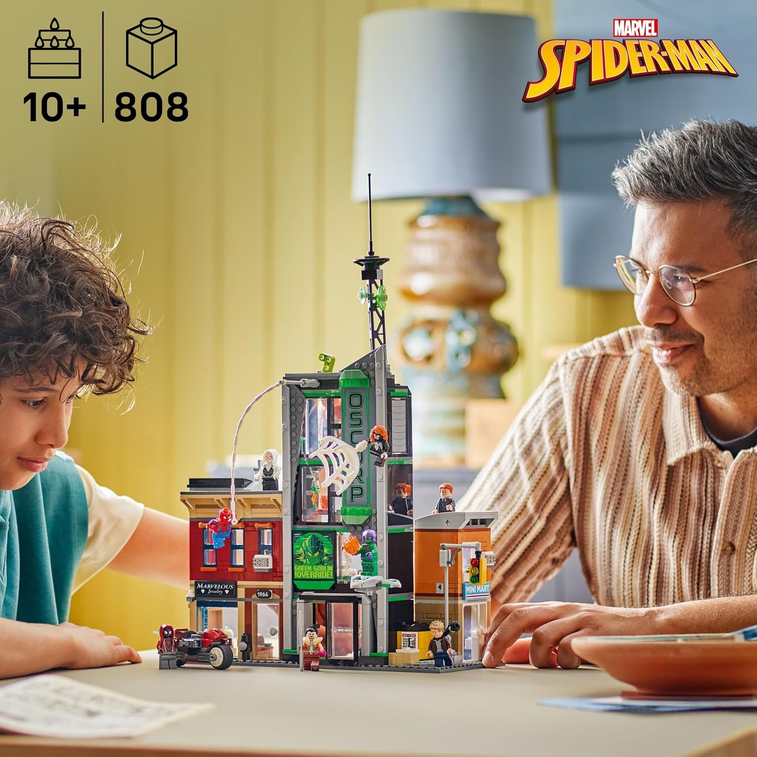 image:imageLEGO Marvel SpiderMan vs Oscorp Building Toy Pretend Play Set W8 Toy Minifigures for Boys amp Girls Ages 10 Super Hero Building Blocks for Preteens Idea for Birthdays 76324