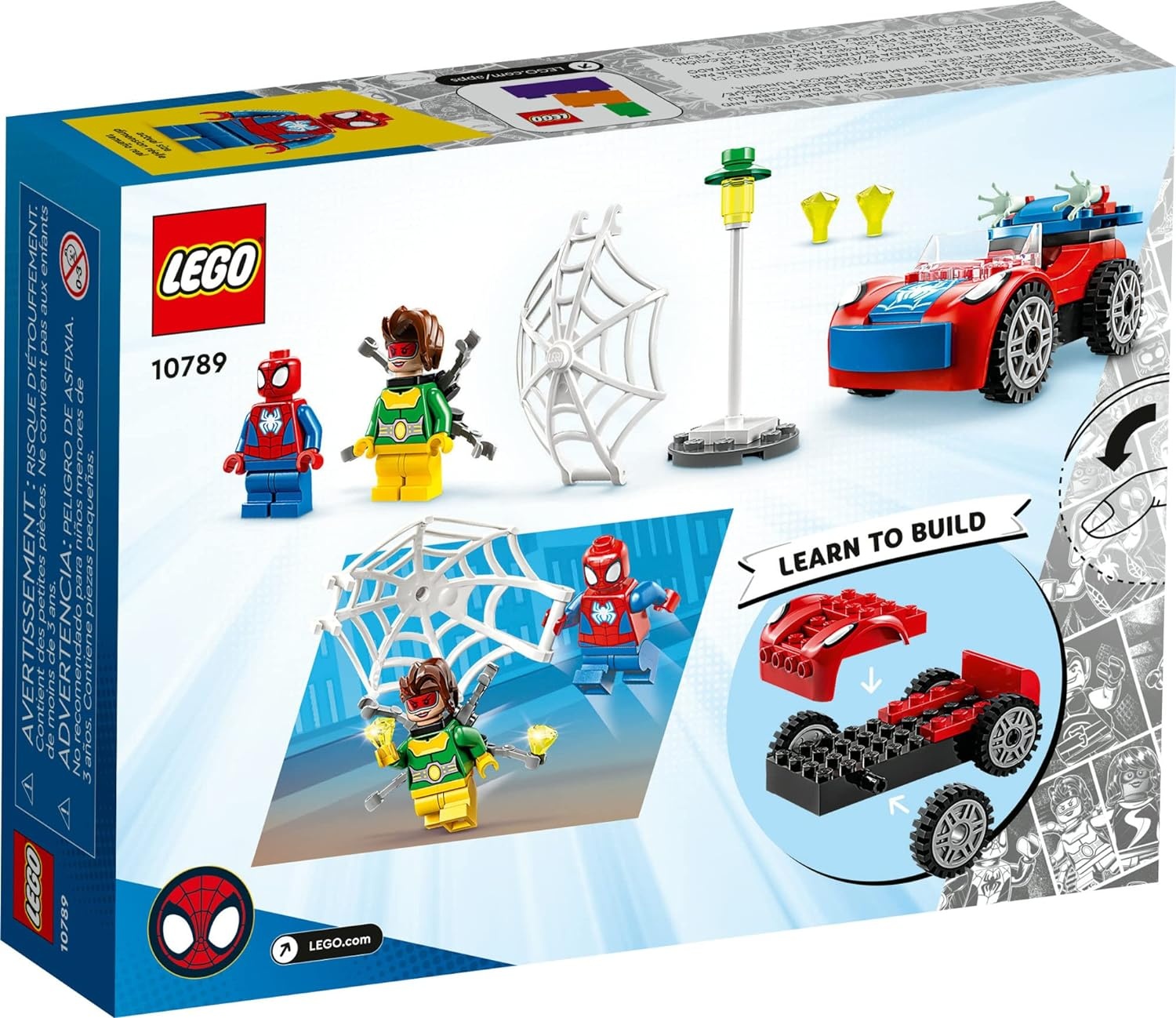 image:imageLEGO Marvel SpiderMans Car and Doc Ock Kids Pretend Play Set with Glow in The Dark Pieces for Boys amp Girls Ages 4 Gifts for Birthdays 10789 Lego Marvel Lego 48 Pieces SpiderMans Car and Doc Ock 10789