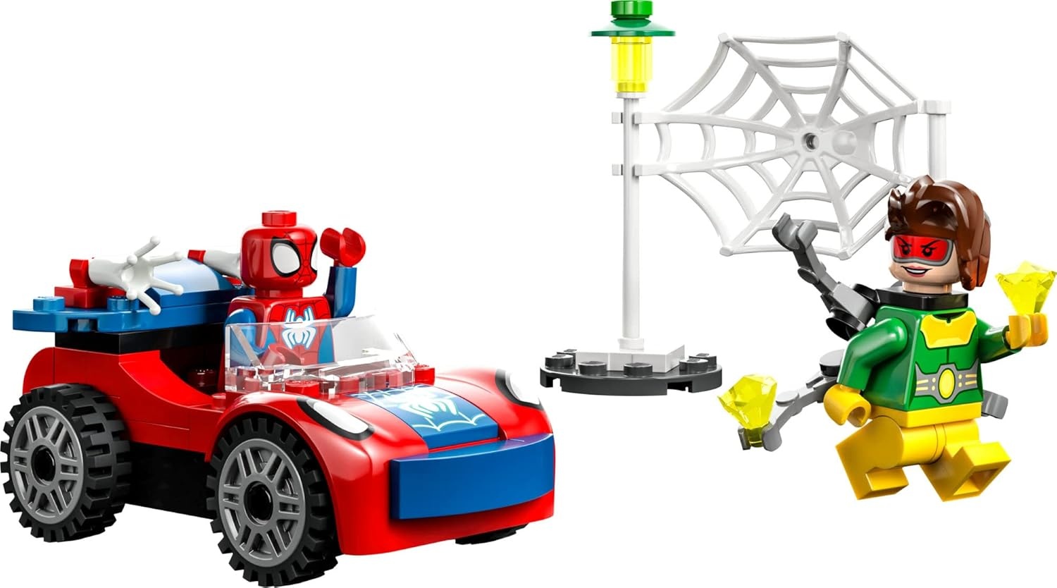 image:imageLEGO Marvel SpiderMans Car and Doc Ock Kids Pretend Play Set with Glow in The Dark Pieces for Boys amp Girls Ages 4 Gifts for Birthdays 10789 Lego Marvel Lego 48 Pieces SpiderMans Car and Doc Ock 10789