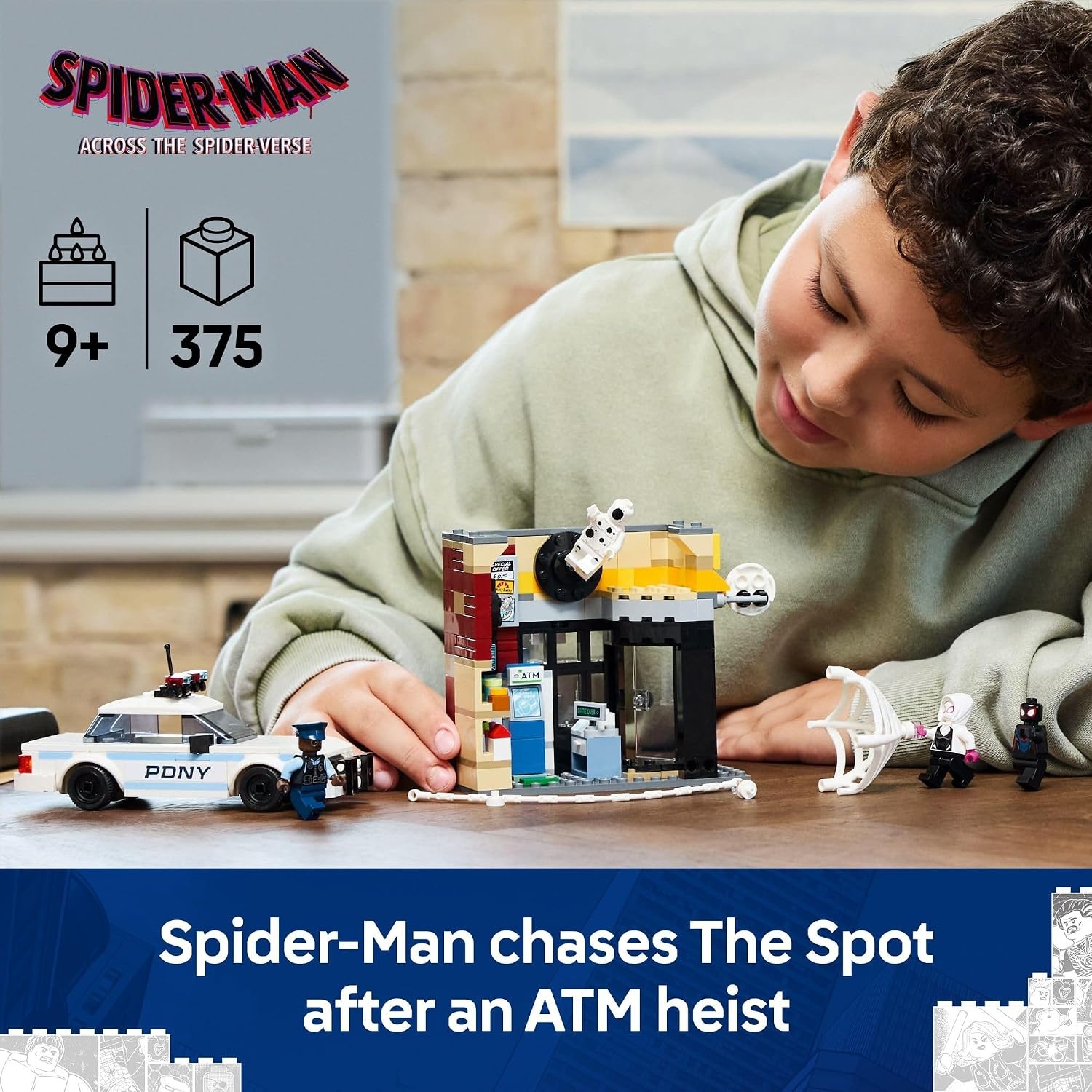 image:imageLEGO Marvel SpiderVerse Miles Morales vs The Spot Building Toy Set Marvel Superhero Toy for Kids Boys and Girls Ages 9 with 4 Minifigures Gift Idea for Birthday 76311