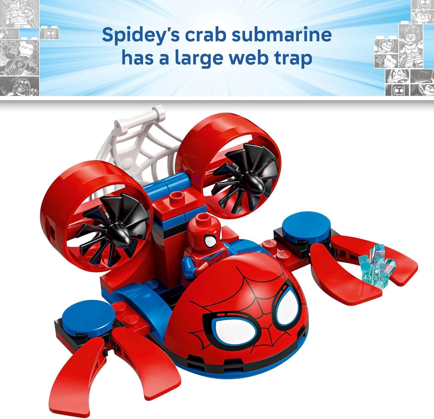 image:imageLEGO Marvel Spidey and His Amazing Friends Spidey Underwater Vehicles Building Toy for Kids Super Hero Pretend Play Set for Preschool Boys amp Girls Ages 4 Gift Idea for Birthdays 11207