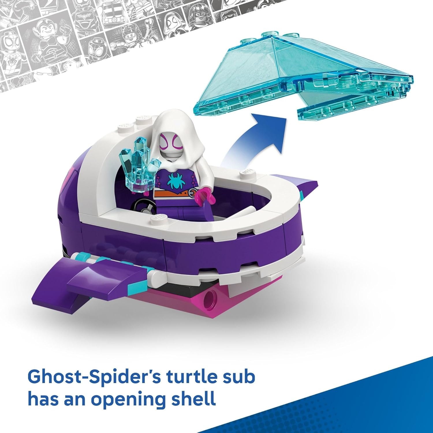 image:imageLEGO Marvel Spidey and His Amazing Friends Spidey Underwater Vehicles Building Toy for Kids Super Hero Pretend Play Set for Preschool Boys amp Girls Ages 4 Gift Idea for Birthdays 11207