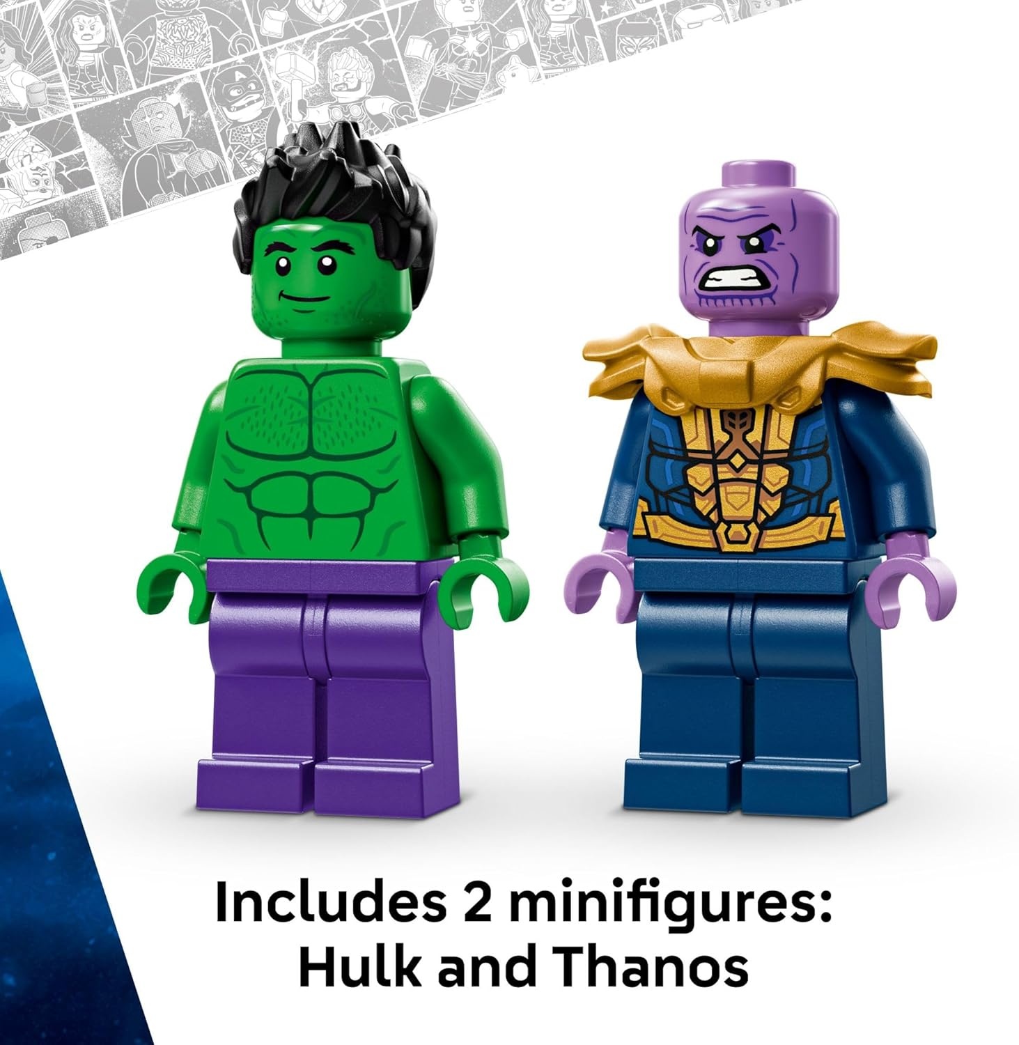 image:imageLEGO Marvel The Hulk Truck vs Thanos Monster Truck Building Toy for Kids 7 Includes Hulk amp Thanos Toy Minifigures Creative Birthday Gift Idea for Girls and Boys 76312