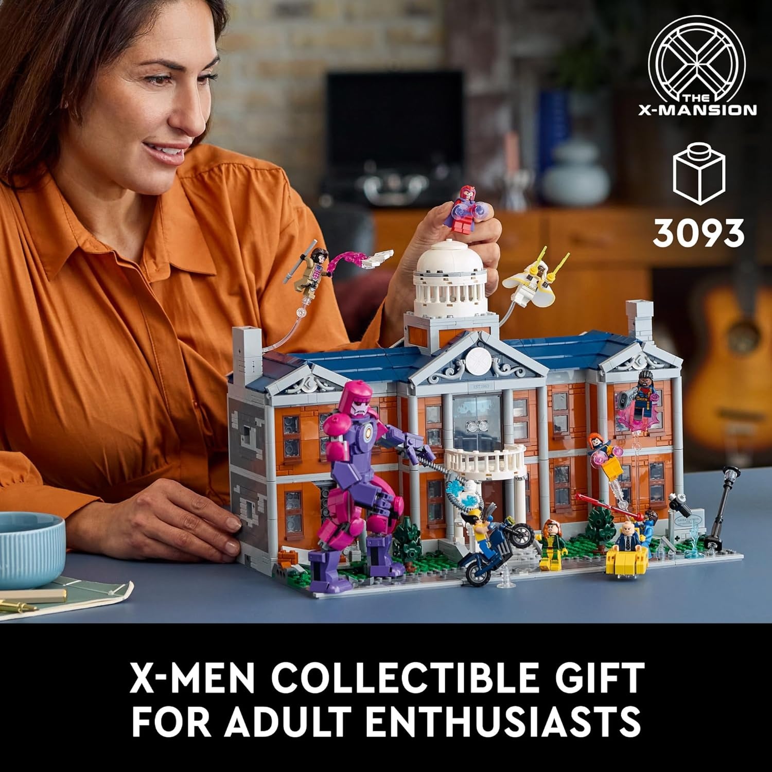 image:imageLEGO Marvel XMen The XMansion Building Set Marvel Collectibles DIY Craft Kit for Adults Ages 18 Buildable Xavier Institute with 10 Minifigures Gift Idea for Superhero Fans 76294