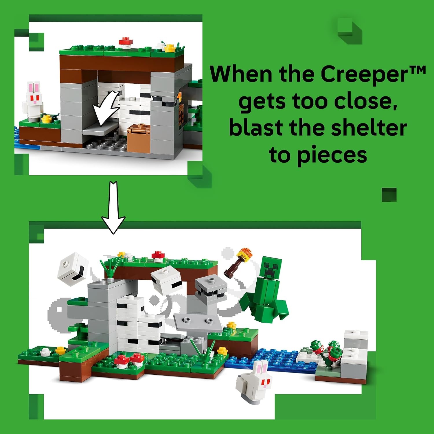 image:imageLEGO Minecraft First Night Adventure 21593 Building Toys for Boys amp Girls Ages 8 Sturdy Build for Pretend Play 301 pieces Gift for Birthdays