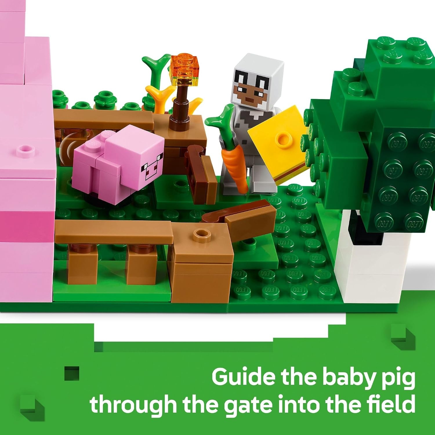 image:imageLEGO Minecraft The Baby Pig House Toy Figures and Playset Building Minecraft Toy for Kids Boys and Girls Ages 7 Gift for Birthdays with 2 Minifigures for Pretend Play 21268