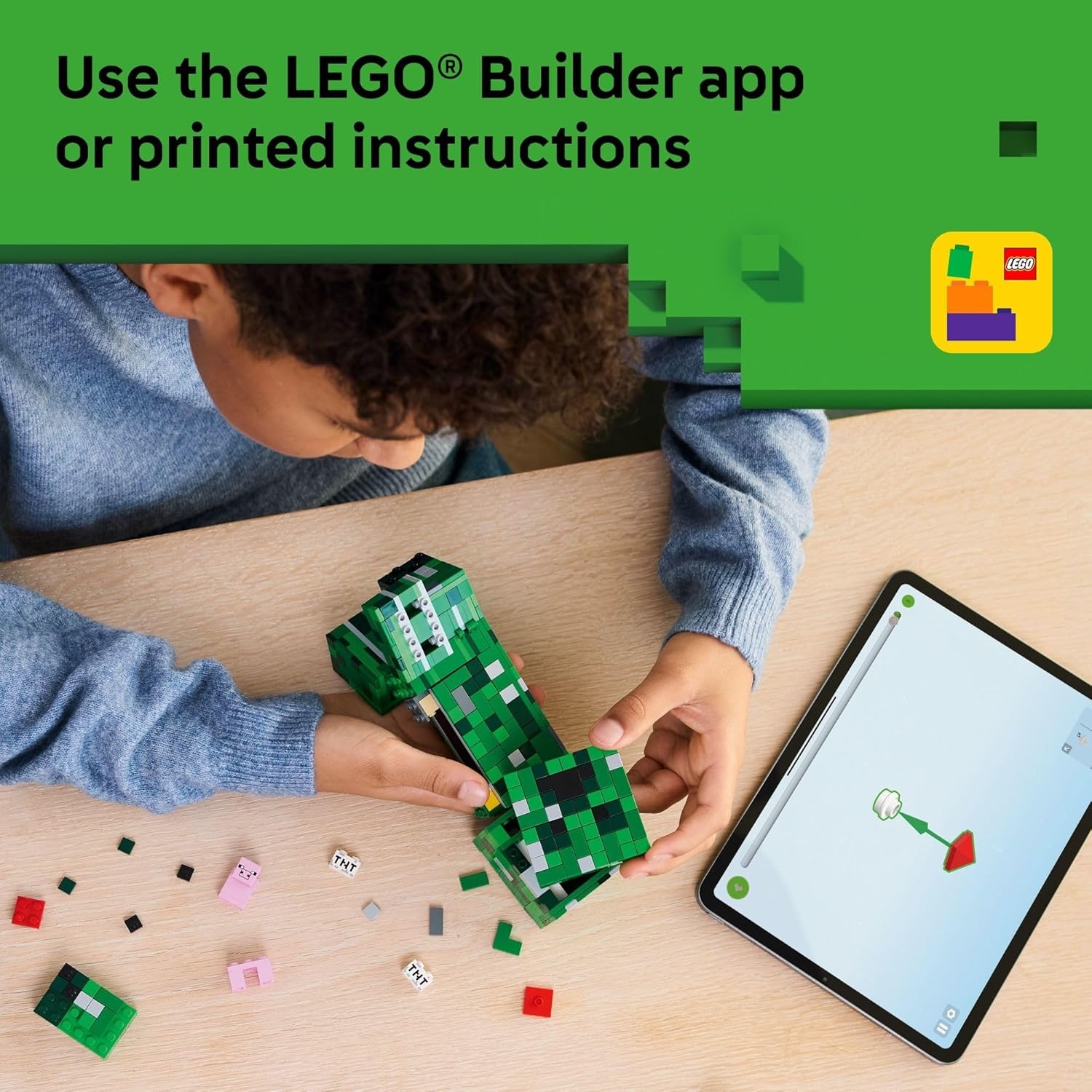image:imageLEGO Minecraft The Creeper Kids Building Toy Minecraft Toy for Boys amp Girls Ages 10 Room Decor for Gamers w 1st Version Creeper Minifigure Gift for Birthdays 21276