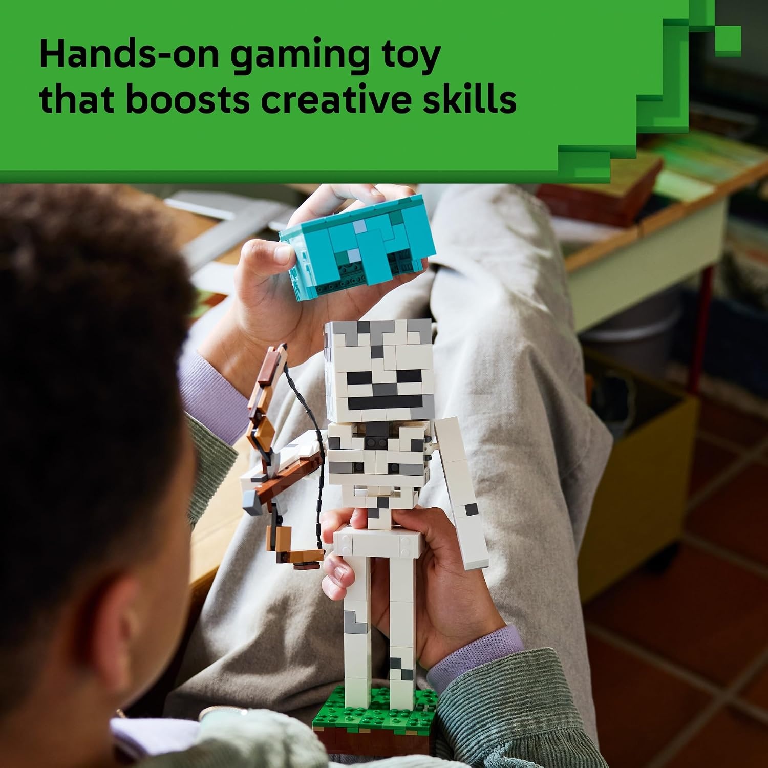 image:imageLEGO Minecraft The Skeleton 21594 Building Toys for Boys amp Girls Ages 10 Display for Bedroom 502 pieces Gift for Gamers